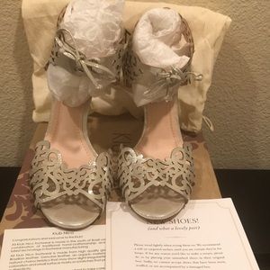 Klub Nico “Modified Mox” Silver Leather Heels